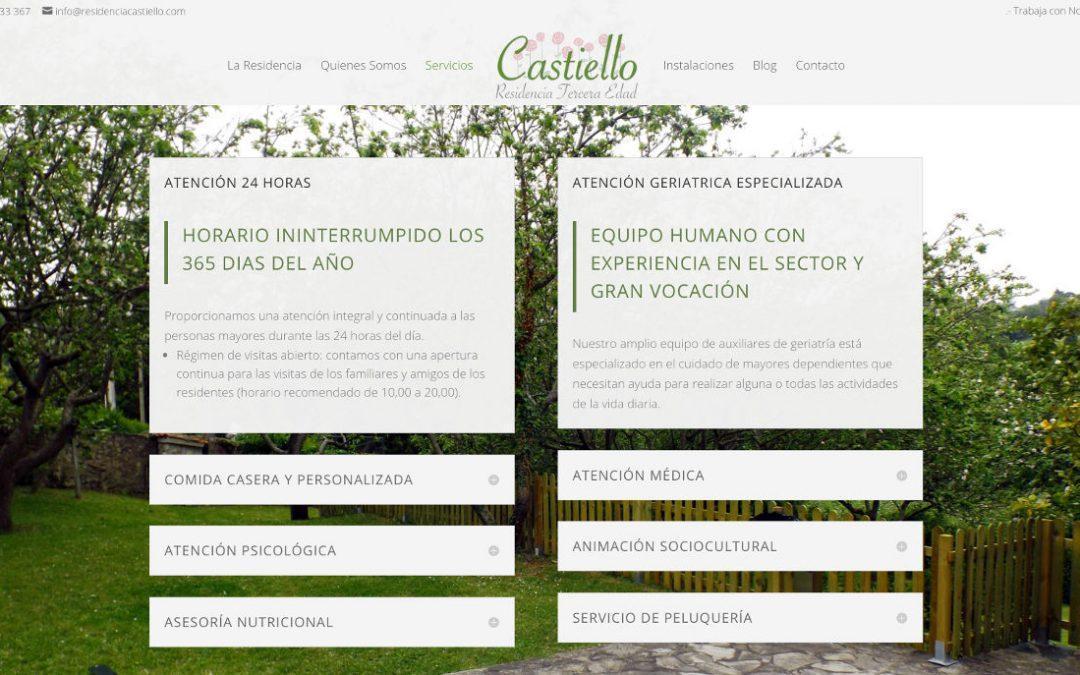 Nuevo Diseño Web – Residencia Castiello, Gijón